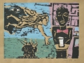 Preciosa und der Wind (zu den Zigeunerromanzen von F. Gacia Lorca), 1999, Farbholzschnitt