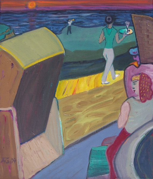 Abend am Meer, 2007, Öl, Leinwand, 70x60 cm