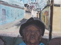 Cuba - Alter Trofasänger in Santiago, 1987, Gouache, 62x48 cm