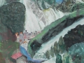 Stiller Ort in den Marmorbergen, 1995, Gouache, 67x48cm