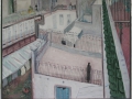 Stimmen im Hof (Barcelona), 1991, Öl, Leinwand, 140x180 cm