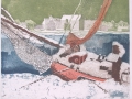 Am winterlichen Fluß, 2006, Farbaquatinta, 30x39 cm