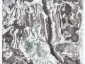 Steilküste III, Spaziergänger, 2011, Farbaquatinta