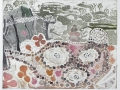 Steilküste IV, Kleiner Steingarten, 2011, Farbaquatinta