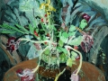 Der Strauss nach dem Fest, 1978, Hinterglasmalerei, 45x50 cm