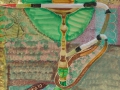 Wasserpfeife, 2010, Hinterglasmalerei, radiert und collagiert, 50x40 cm
