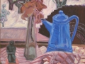 Winterliches Stillleben mit blauer Kanne, 2003, Öl, Leinwand, 50x40 cm